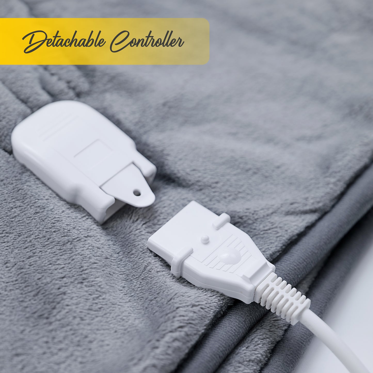 Devology Heated Throw - Electric Blanket - Digital Controller - Timer up to 12 hours, 6 Heat Settings, Auto Shutoff - Machine Washable